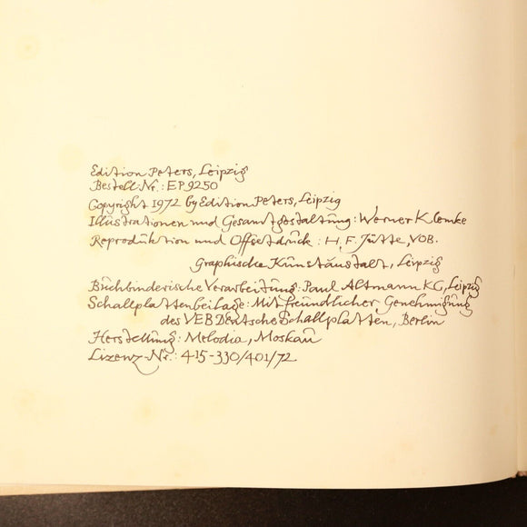 1972 Hansel Und Gretel Edition Peters Leipzig Vintage German Childrens Book