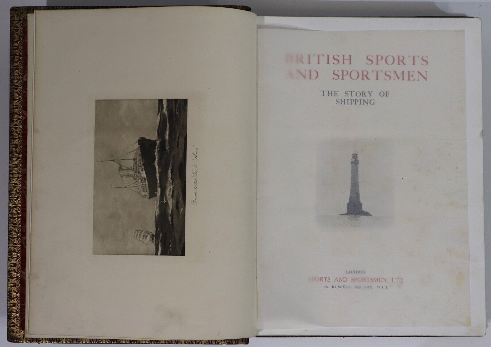 c1920 British Sports & Sportsmen - Story Of Shipping Antique Sports History Book