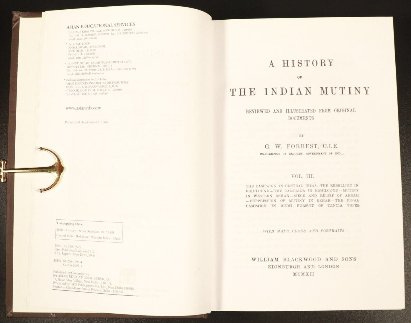 2006 3vol History Of The Indian Mutiny by GW Forrest Military History Book Set