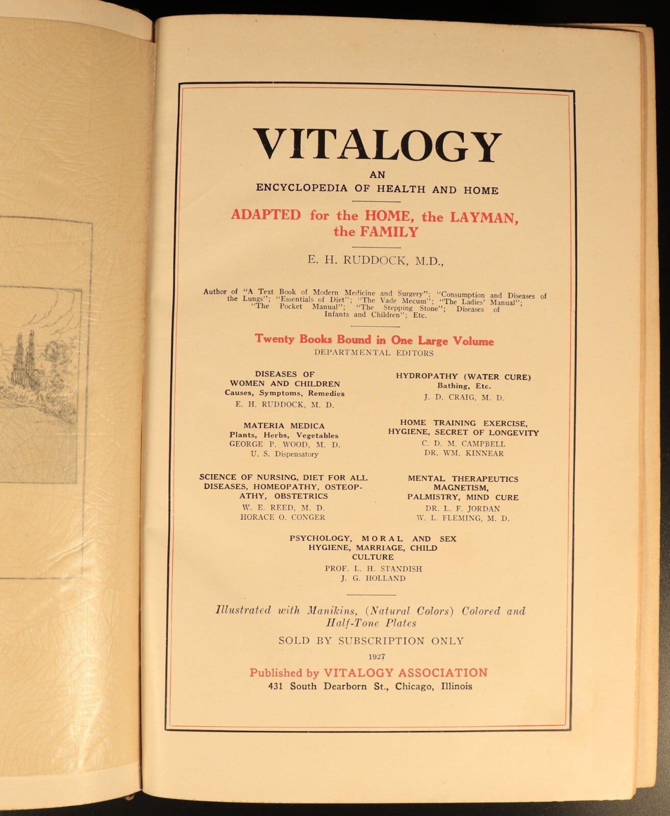 Vitalogy Encyclopedia Of Health & Home 1927 Antique Medical Reference Book