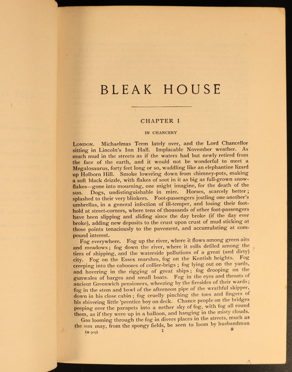 1912 Bleak House by Charles Dickens Antique Fiction Book Gresham V11