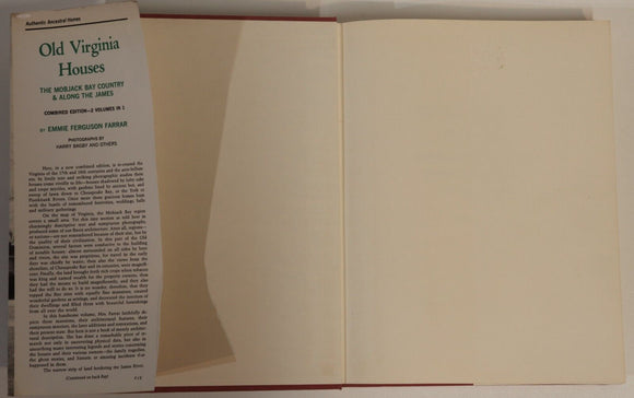 1955 Old Virginia Houses by E.F. Farrar Vintage American Architecture Book