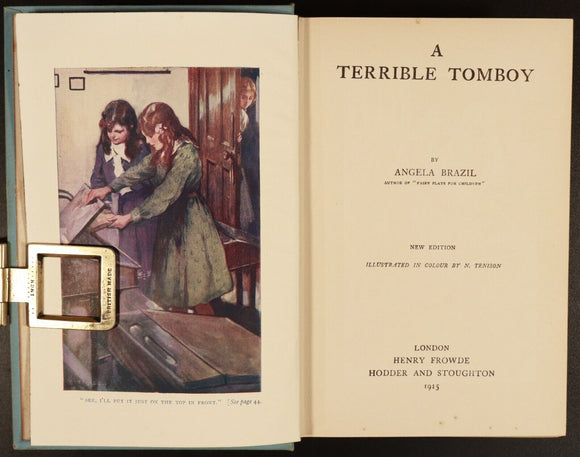 1915 A Terrible Tomboy by Angela Brazil Antique British Fiction Book
