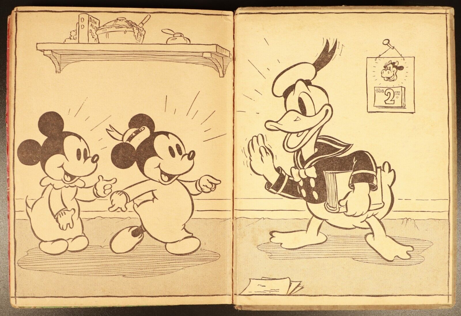 c1930's Walt Disney's Donald Duck Antique Illustrated Childrens Book Birn Bros.