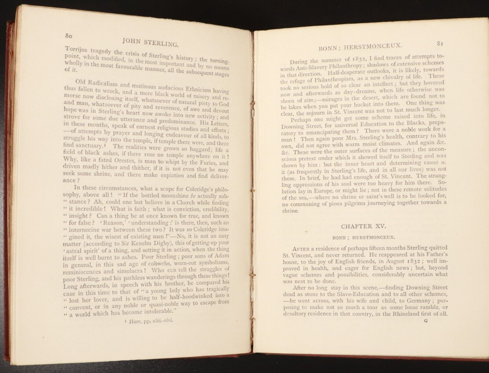 1871 Life Of John Sterling by Thomas Carlyle Antiquarian History Biography Book