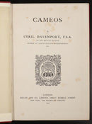 1900 Cameos by Cyril Davenport Antique Reference History Book Cameo Carving-3