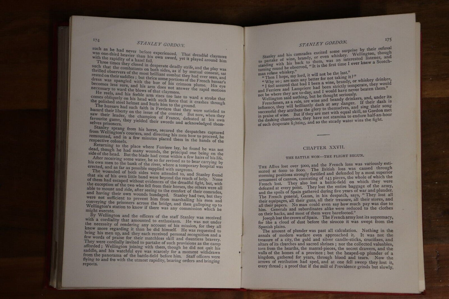 1889 Stanley Gordon: Peninsula War & Waterloo Antique Military Fiction Book