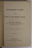 1889 The Headship Of Christ by Hugh Miller Antique British Theology Book-2