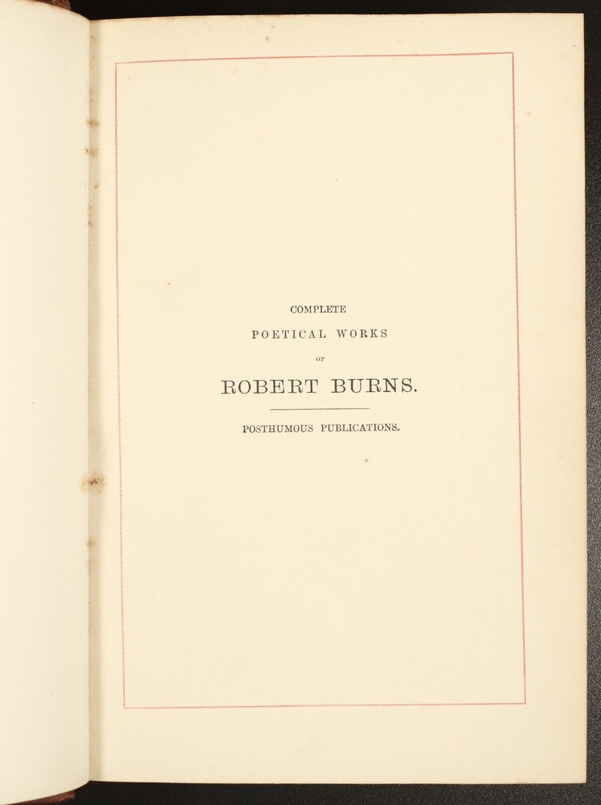 1887 2vol Poetical Works Of Robert Burns Antique History Book Set Leather Bind