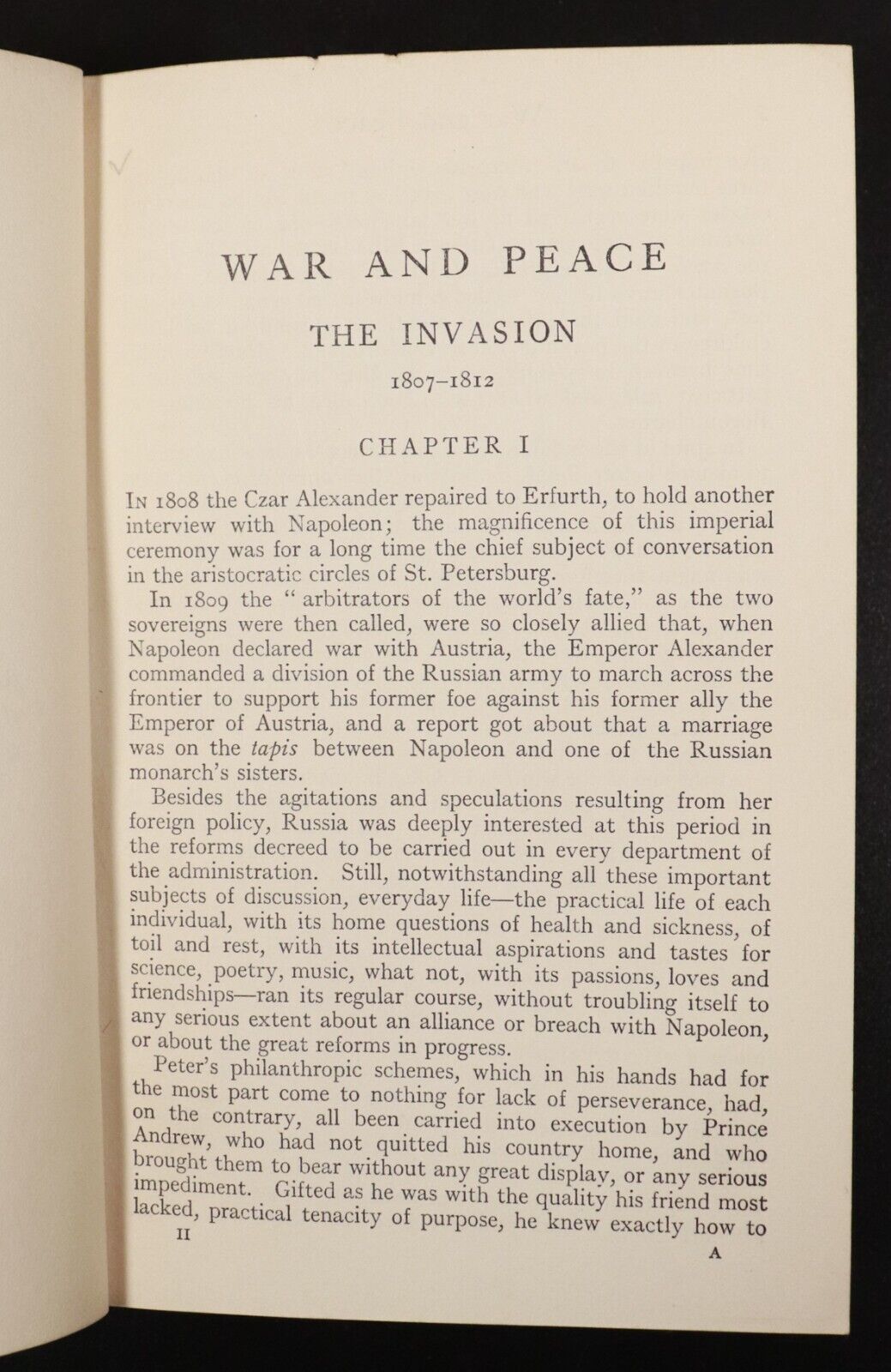 c1910 3vol War & Peace by Count Leo N. Tolstoy Antique Classic Fiction Book Set