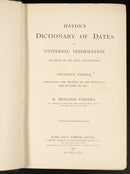 1892 Haydn's Dictionary Of Dates & Universal Information Antique Reference Book-3