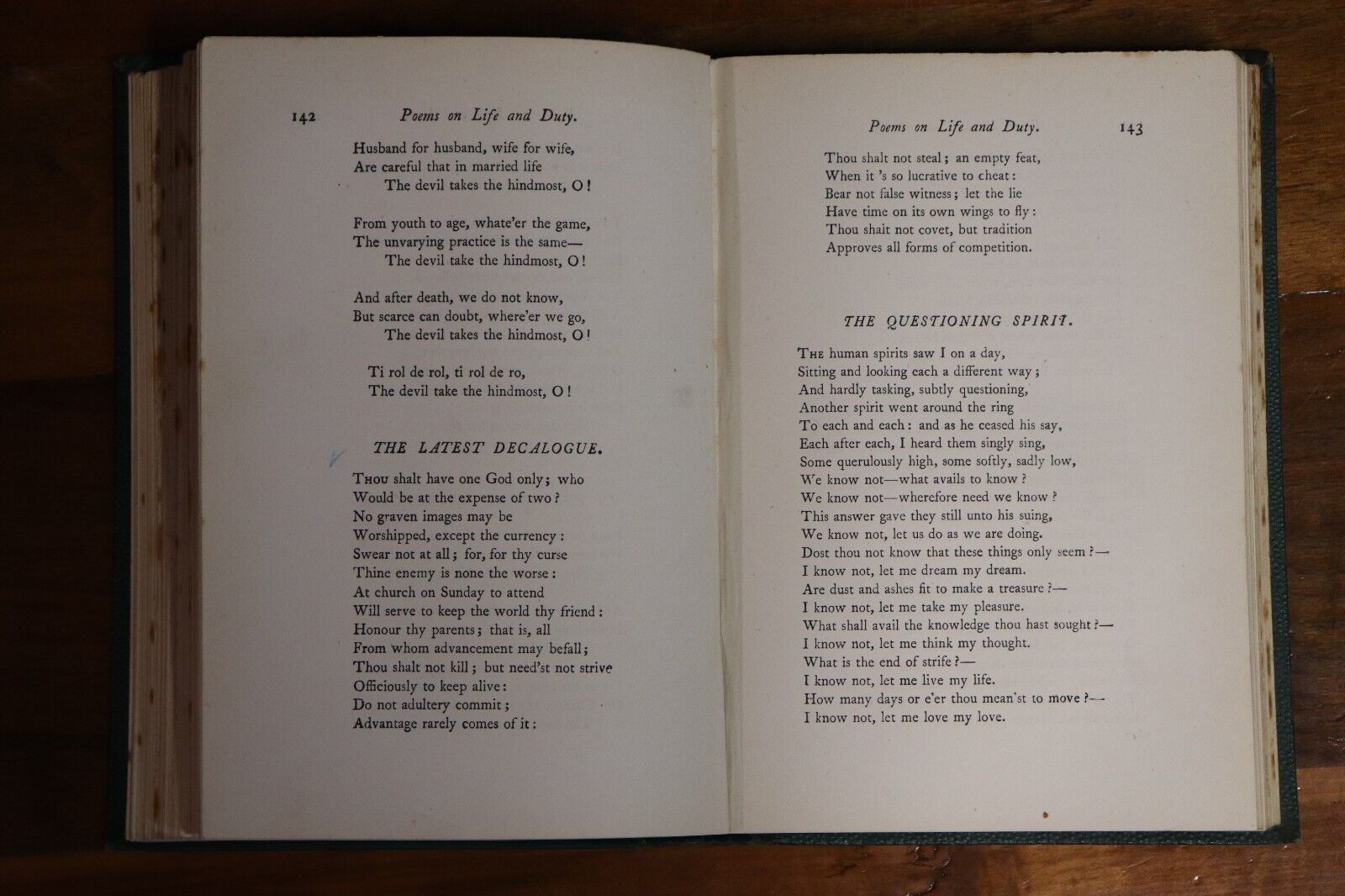 1880 Poems by Arthur Hugh Clough Antique British Poetry Book Nightingale