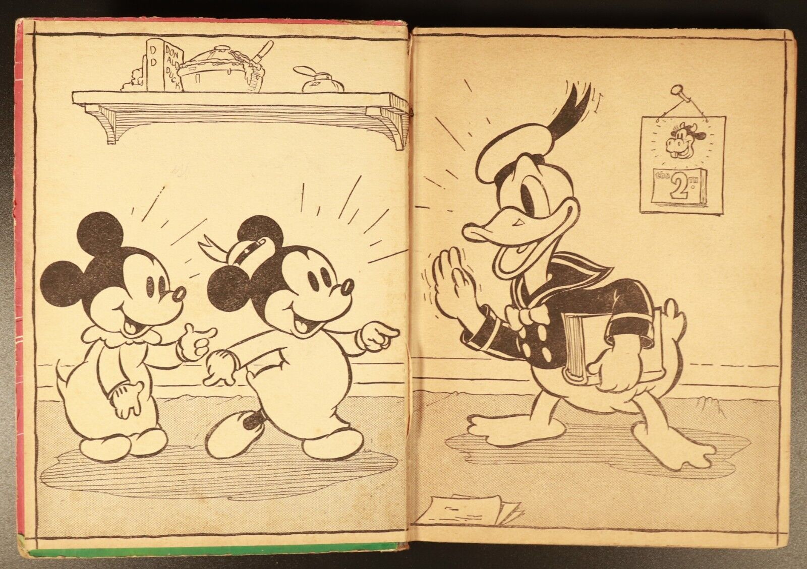 c1930's Walt Disney's Donald Duck Antique Illustrated Childrens Book Birn Bros. - 0