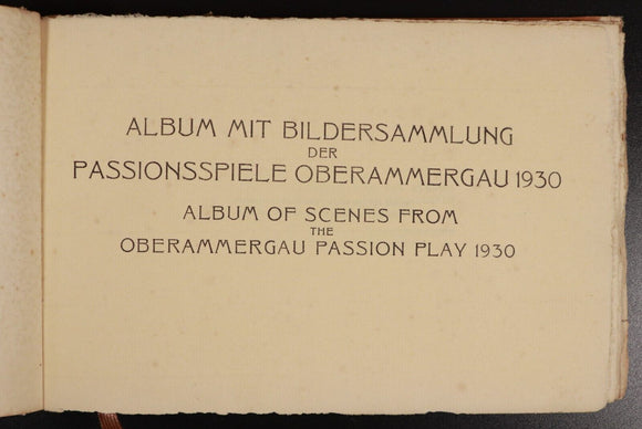 1930 Album Of Scenes From The Oberammergau Passion Play Antique Theatre Book