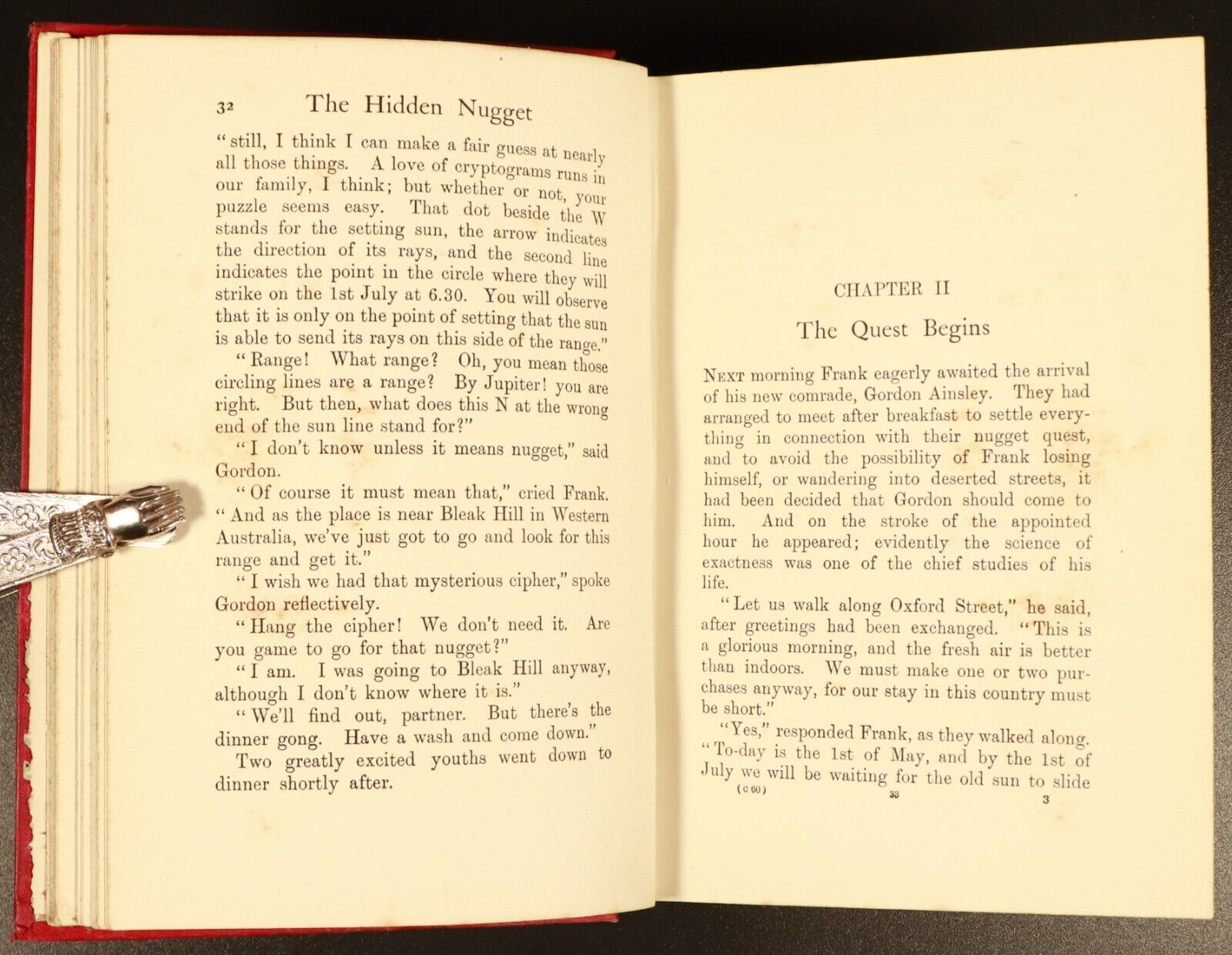 1910 The Hidden Nugget Story Of Australian Goldfields Antique Fiction Book 1st