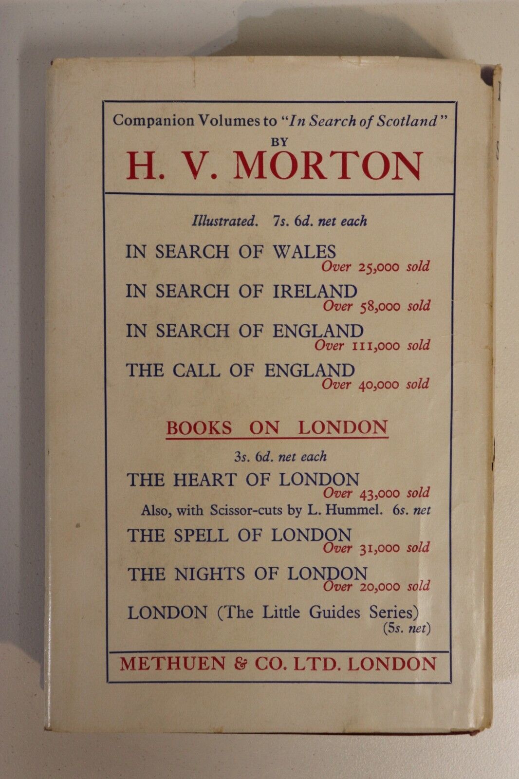 1933 In Search Of Scotland by HV Morton Antique British Travel Book