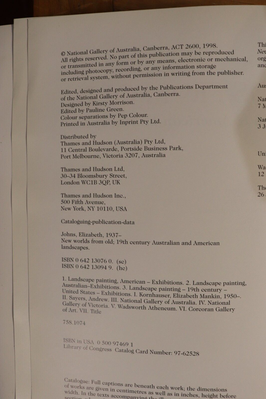 1998 New Worlds From Old: Landscape Painting Australian & American Art Book