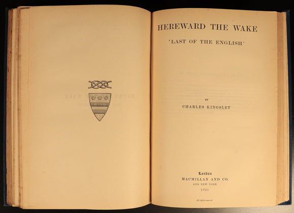 1890 Charles Kingsley Alton Locke Hereward The Wake etc Antique Fiction Books