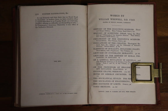 1858 Novum Organon Renovatum by W. Whewell Antiquarian British Science Book
