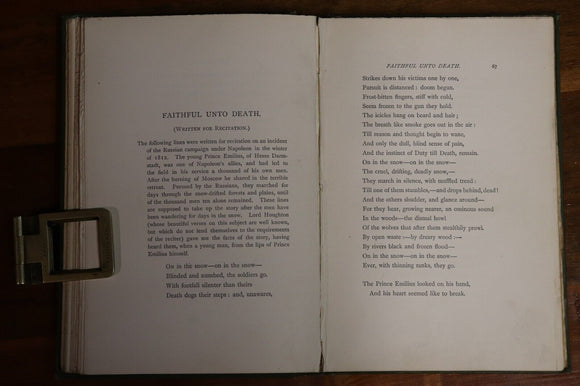 1896 In Hours Of Leisure by Clifford Harrison Antique Poetry Book