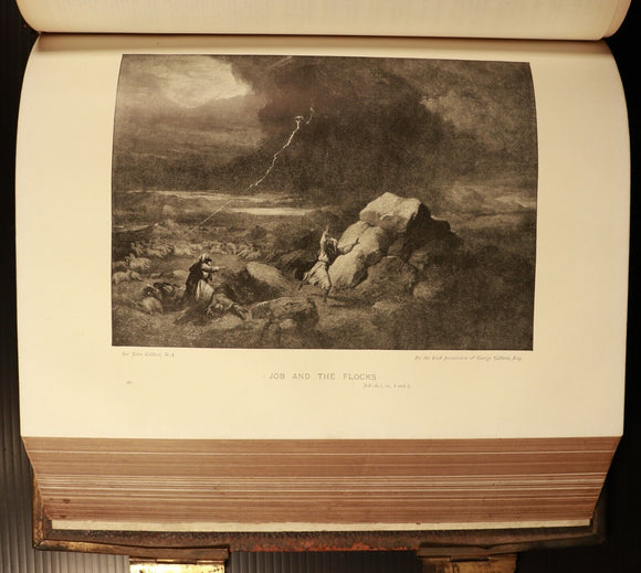 c1880 The Holy Bible Commentaries Of Scott & Henry Antiquarian Illustrated Bible