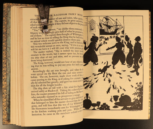 The Arthur Rackham Fairy Book 1965 Vintage Childrens Book Leather & Gilt Binding
