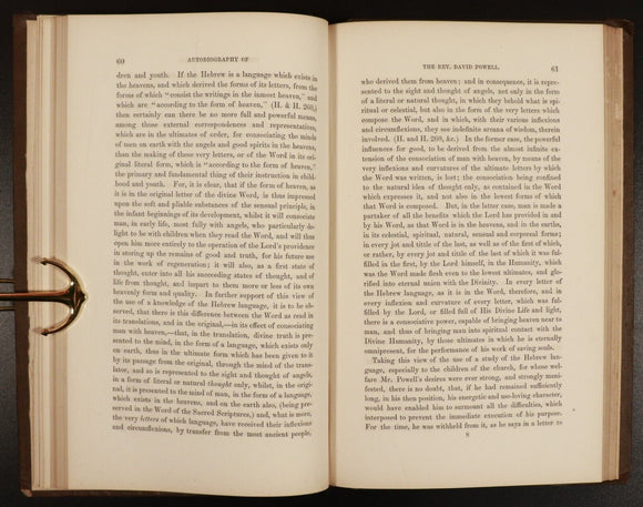 1856 Autobiography Of The Rev. David Powell Antiquarian Religious History Book