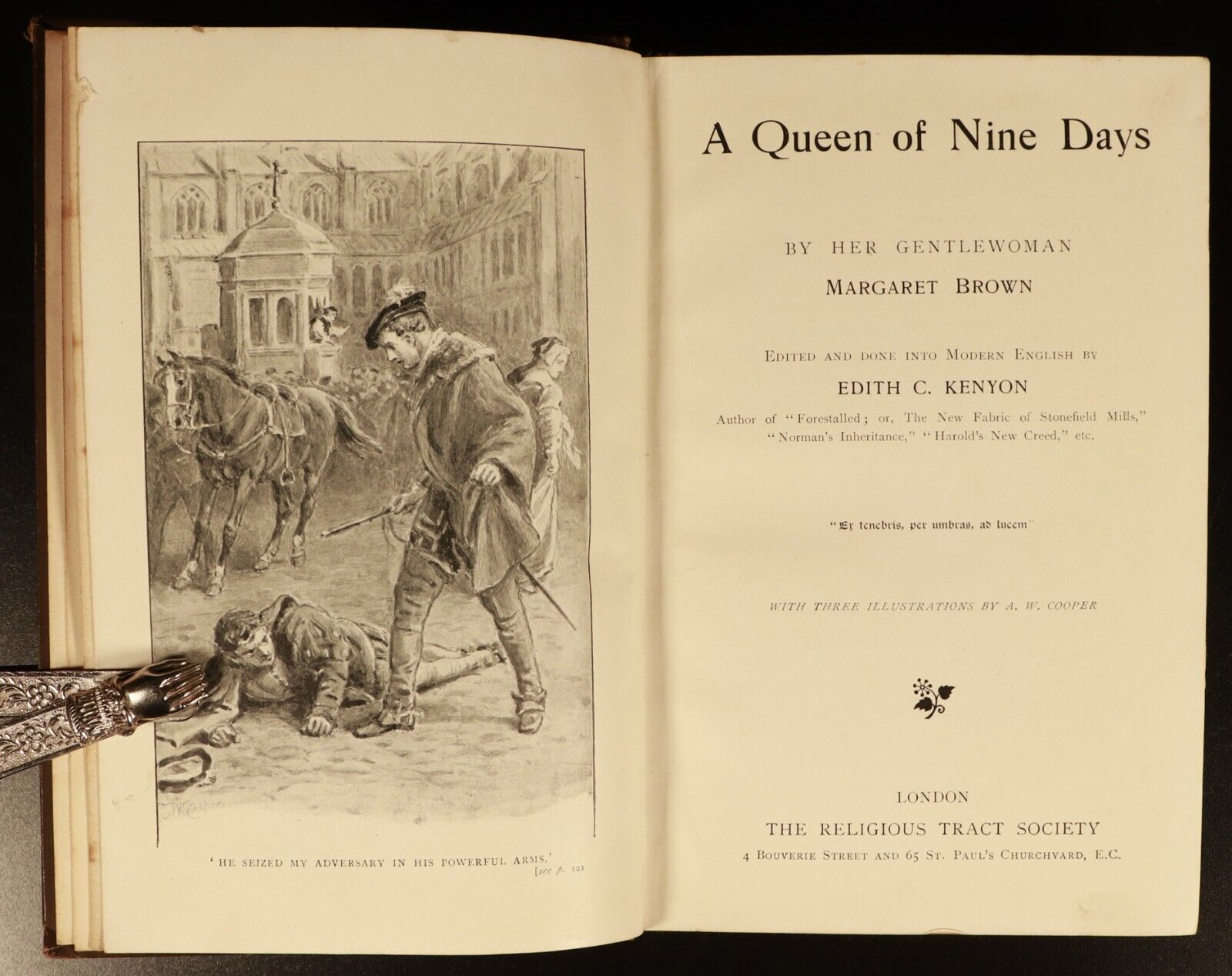 c1910 A Queen Of Nine Days by Edith C. Kenyon Antique Welsh Fiction Book