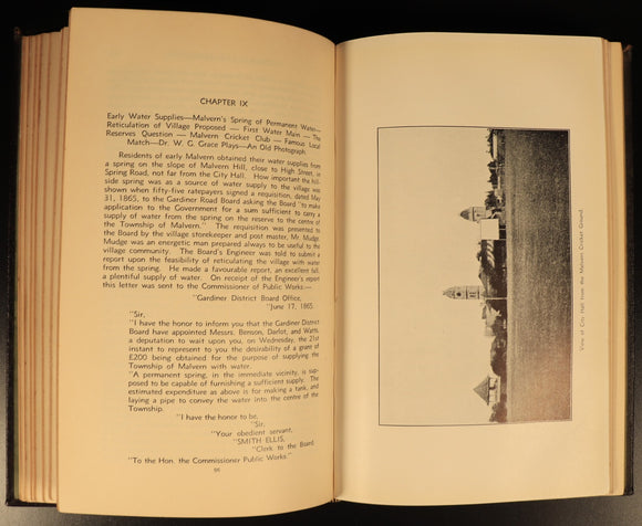 The History Of Malvern by J.B. Cooper 1935 Antique Australian History Book