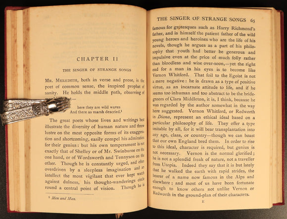 1912 The Poetry & Philosophy Of George Meredith by GM Trevelyan Antique Book