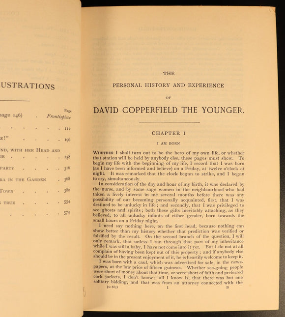 1912 David Copperfield by Charles Dickens Antique Fiction Book Gresham V9