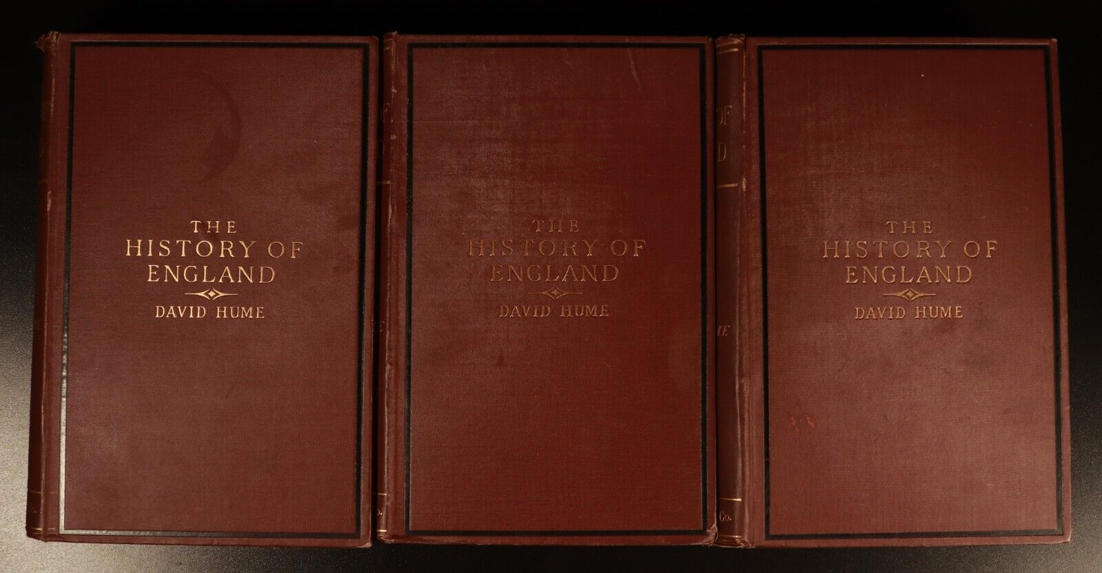 c1880 3vol The History Of England by David Hume Antique History Book Set