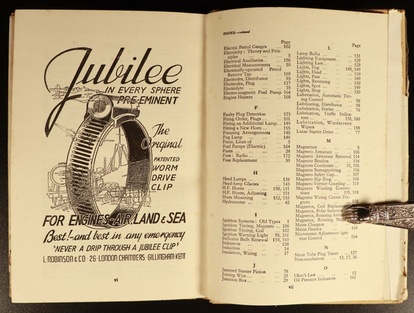 c1948 The Motor Electric Manual 10th Edition Antique Automotive Reference Book