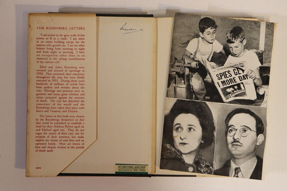 1953 The Rosenberg Letters Julius & Ethel Rosenberg American History Book