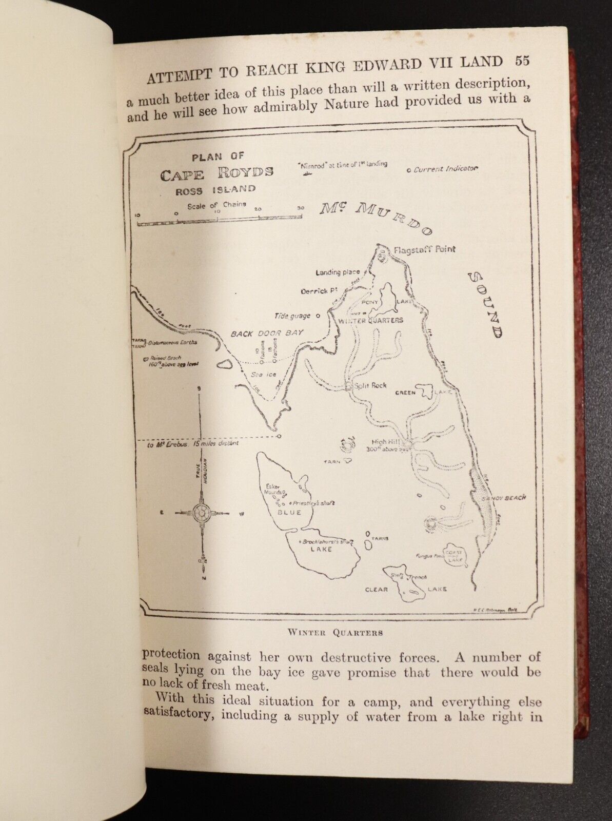 1911 The Heart Of The Antarctic Ernest Shackleton Antique Exploration Book Map