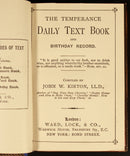 c1890 Kirton's Temperance Daily Text Book & Birthday Record Antiquarian Book-6