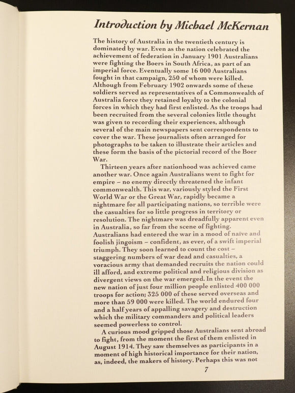 1984 Australians At War 1885-1972 Australian War Memorial Military History Book