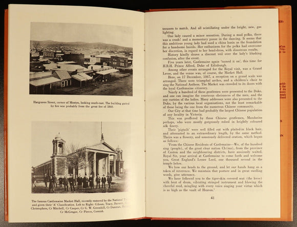 1972 Castlemaine A Golden Harvest Australian History Book by Raymond Bradfield