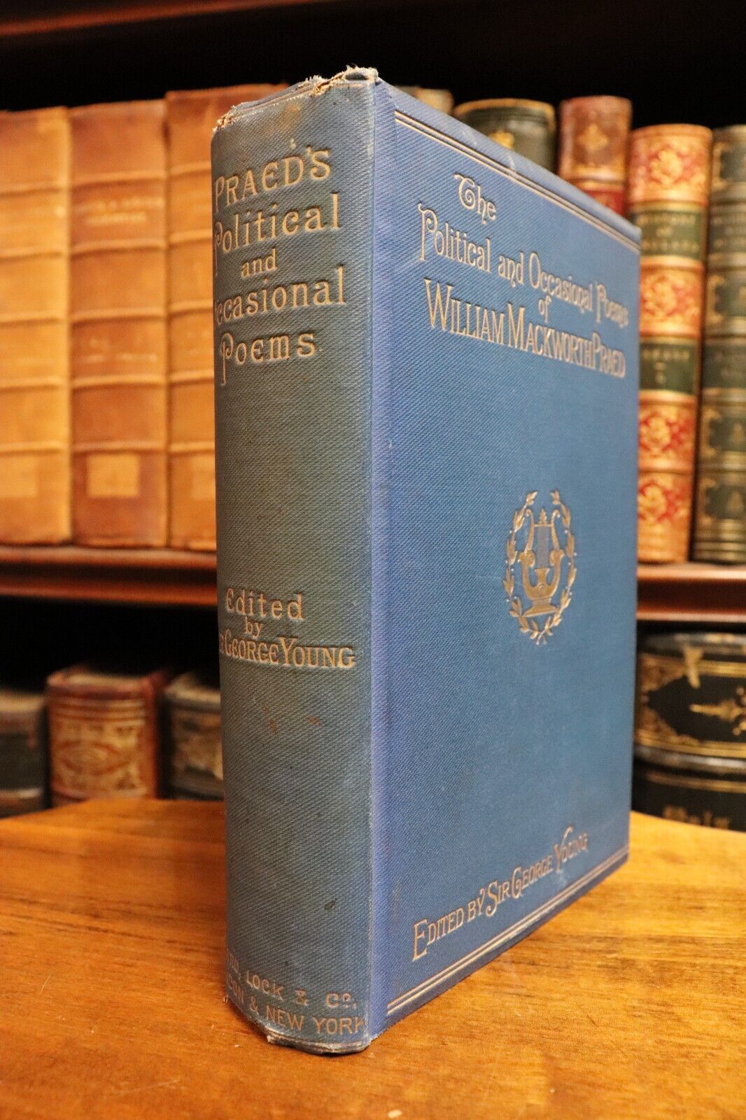 1888 Political & Poems Of Winthrop M. Praed Antique Literature Poetry Book