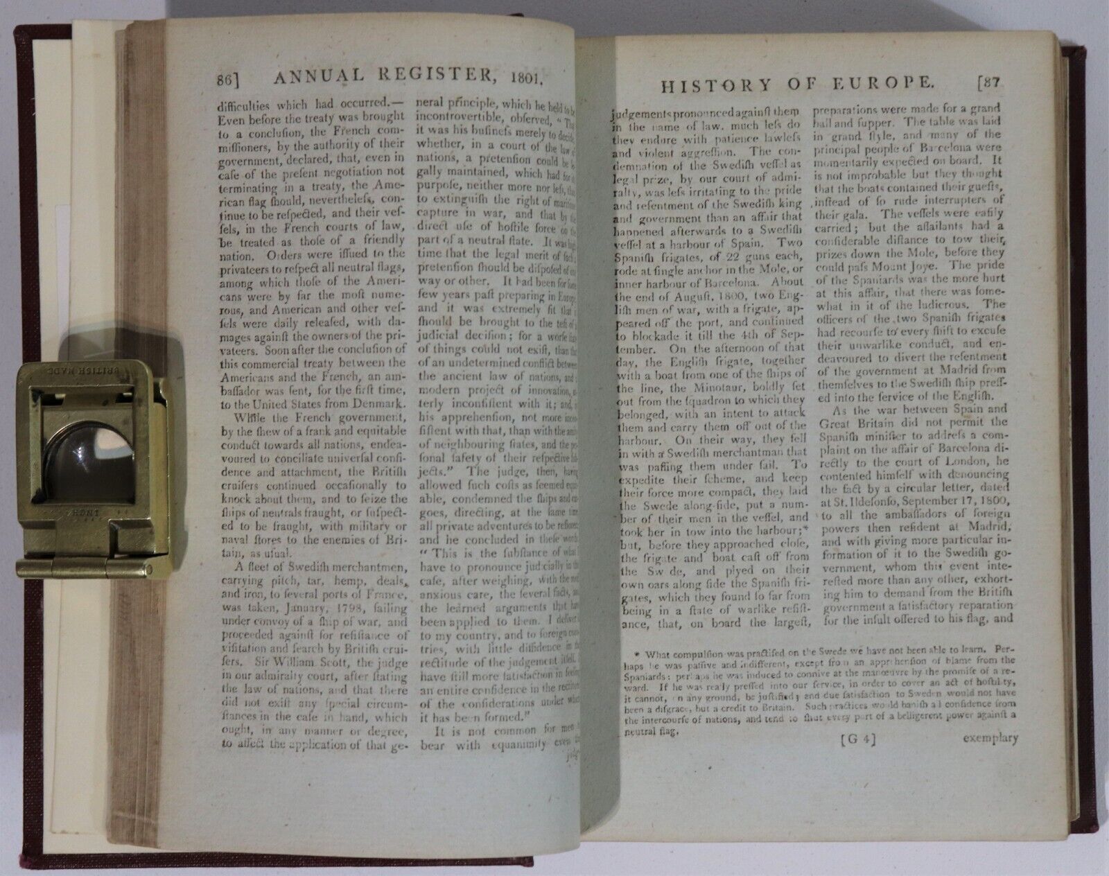 1802 The Annual Register For The Year 1801 Antiquarian British History Book