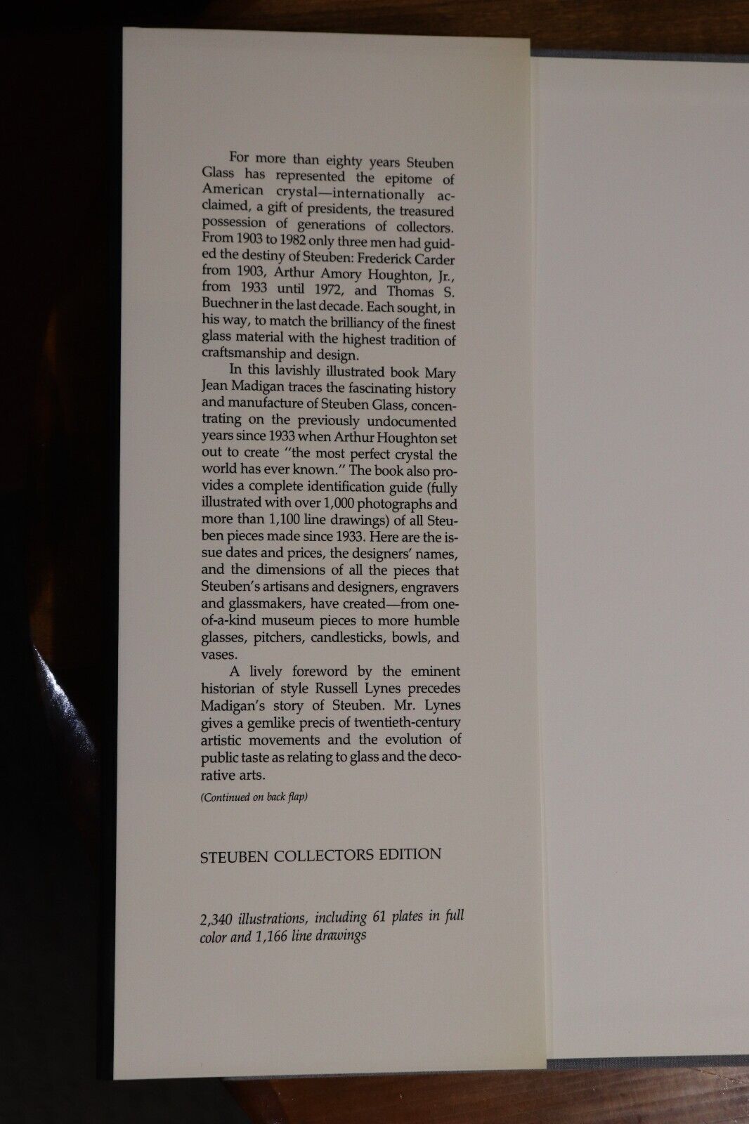 1987 Steuben Glass: Collectors Edition American Crystal Collectors Book