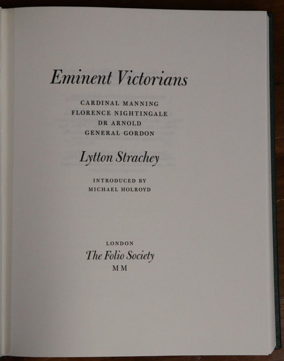 1986 Eminent Victorians Lytton Strachey Folio Society British History Book