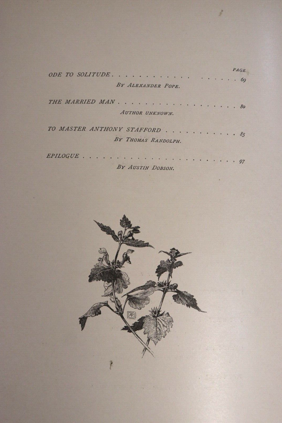 1890 The Quiet Life: Versus By Various Hands 1st Edition Antique Poetry Book