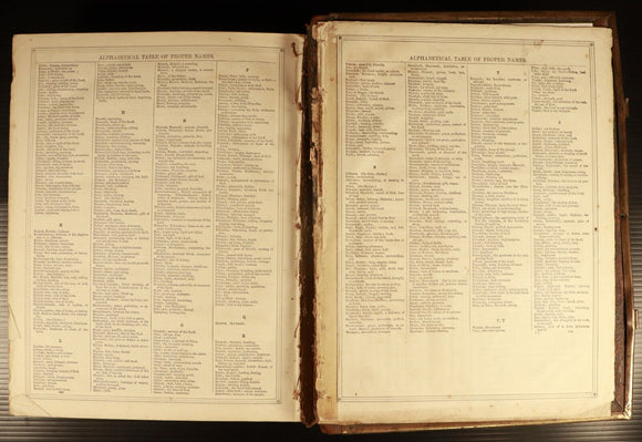 c1880 Brown's Self Interpreting Family Bible Large Antiquarian Illustrated Bible