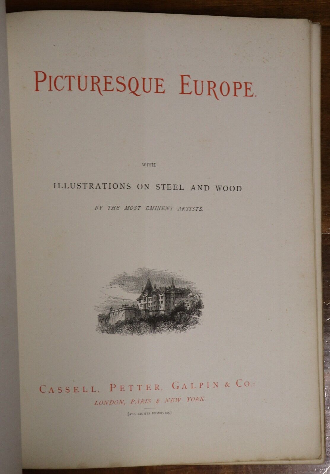 c1875 Picturesque Europe - Division 9 Antiquarian Engravings Plates Book