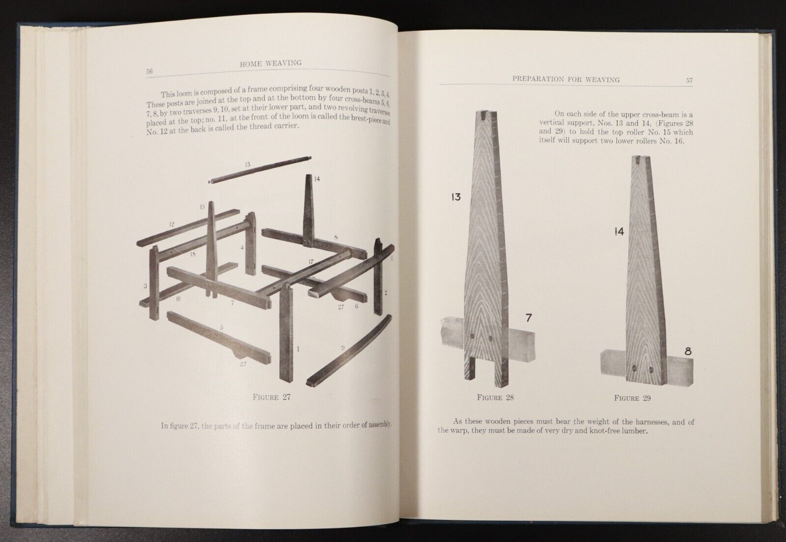 1939 Home Weaving by O.A. Beriau Antique Craft Book Industrial Arts Quebec