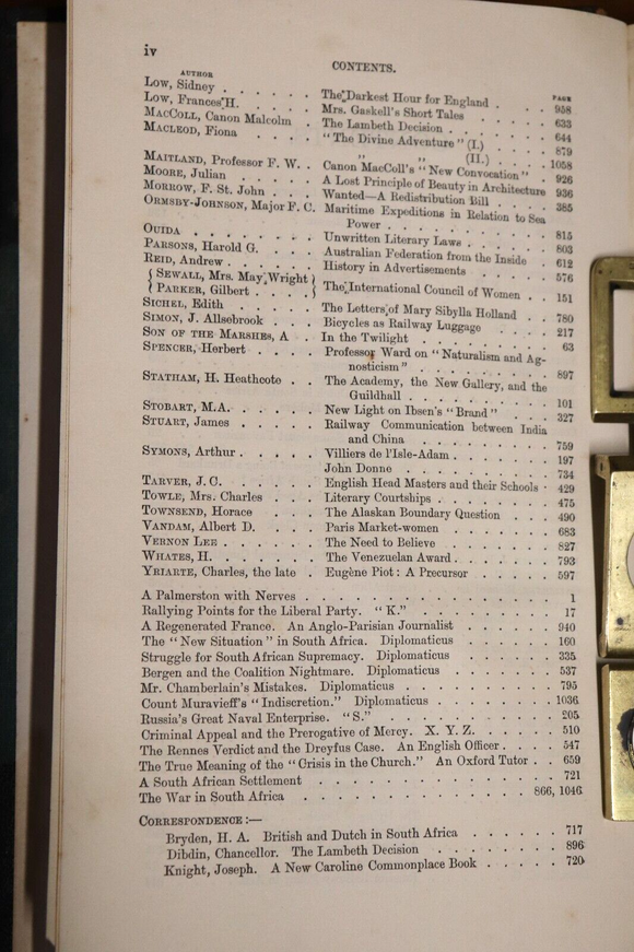 1899 The Fortnightly Review Vol LXVI Antique British History Book Magazine