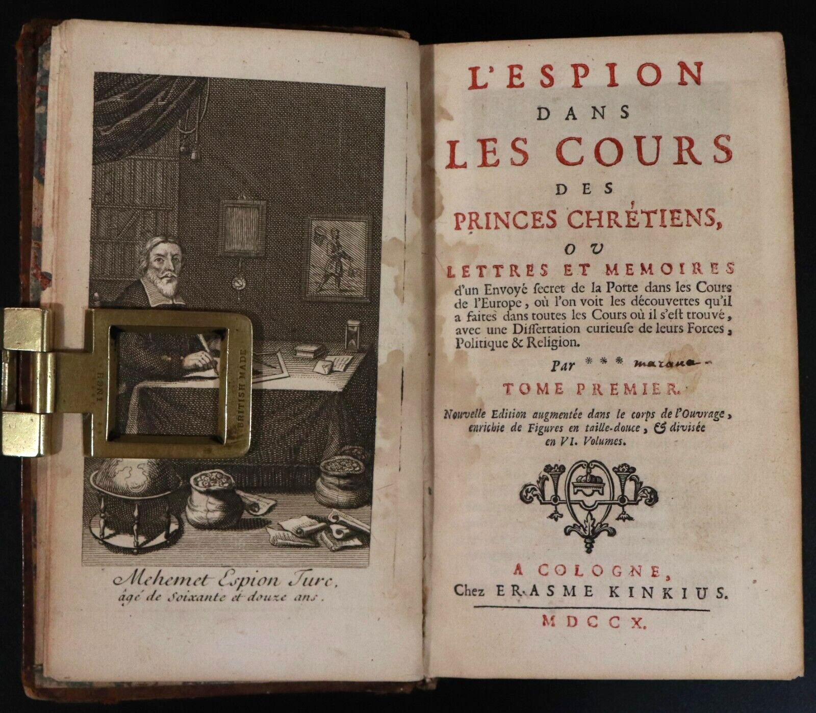 1710 4vol L'Espion dans les Cours des Princes Chretiens French Antiquarian Books - 0