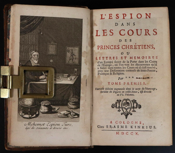1710 4vol L'Espion dans les Cours des Princes Chretiens French Antiquarian Books