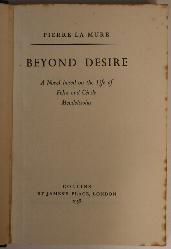 1956 Beyond Desire by Pierre La Mure 1st Edition Vintage Romance Fiction Book